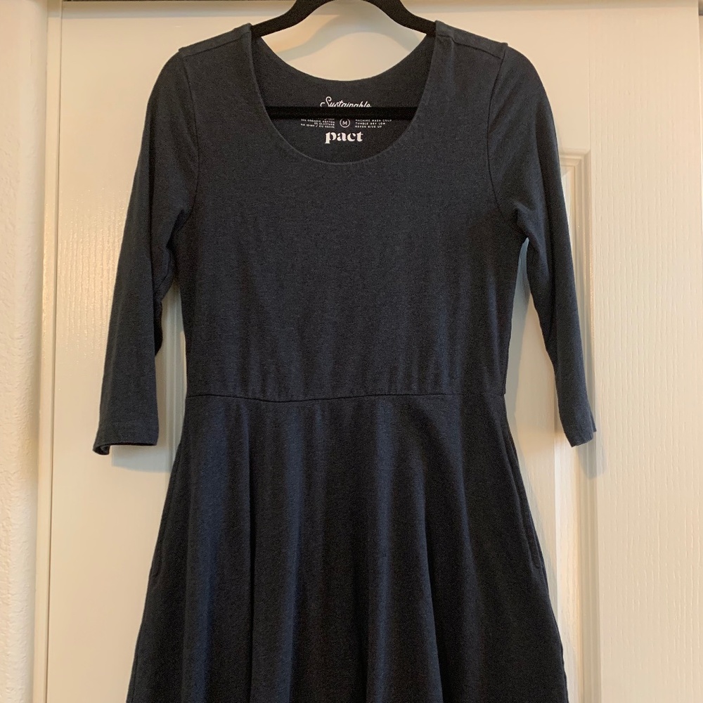 PACT fit and flare dress organic cotton